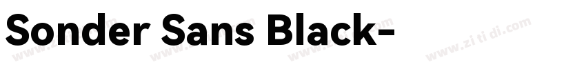 Sonder Sans Black字体转换